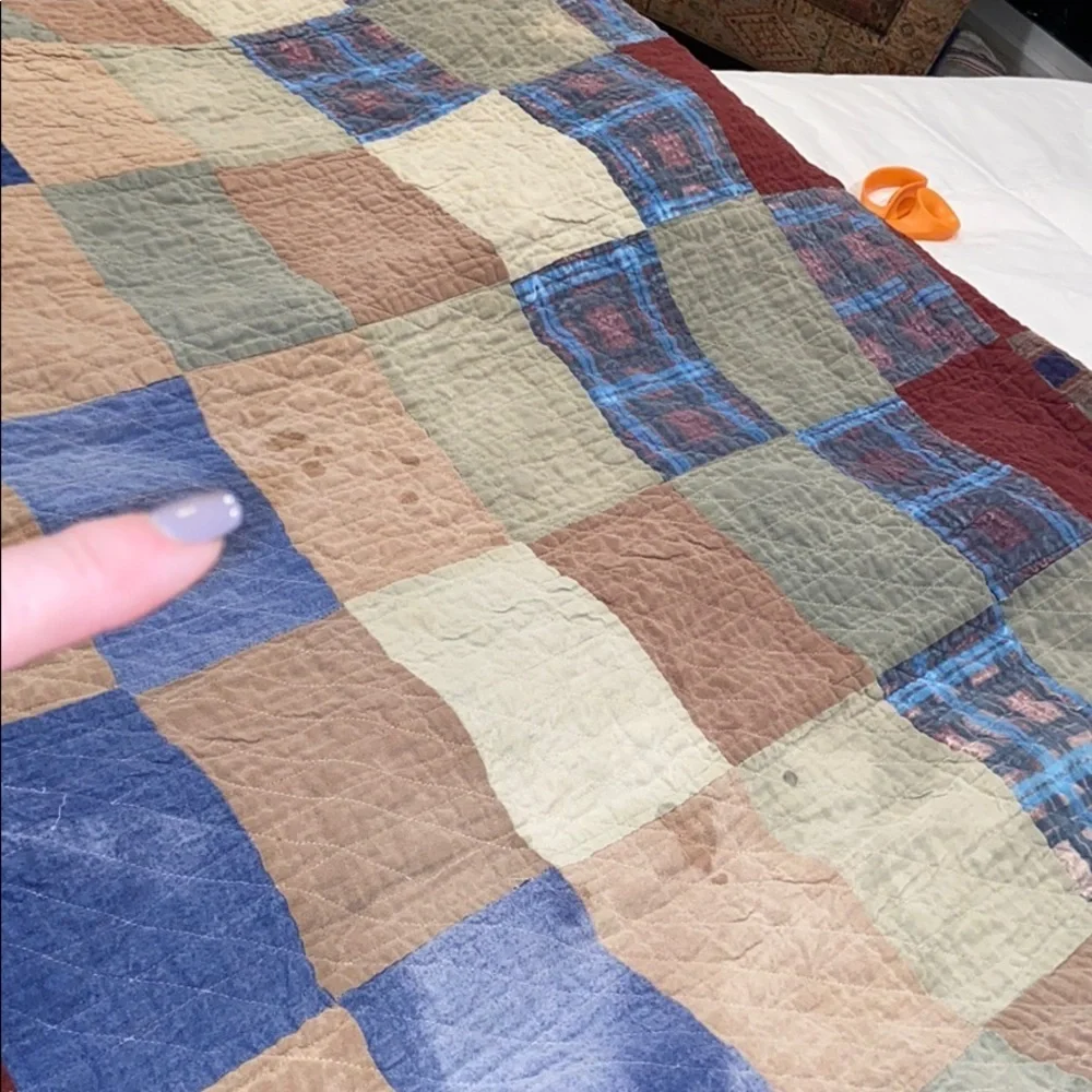 Vintage Handmade Pieced Quilt Reversible